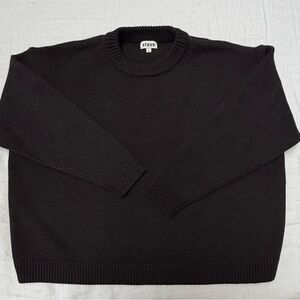 STAUD Dark Knit Crewneck Sweater